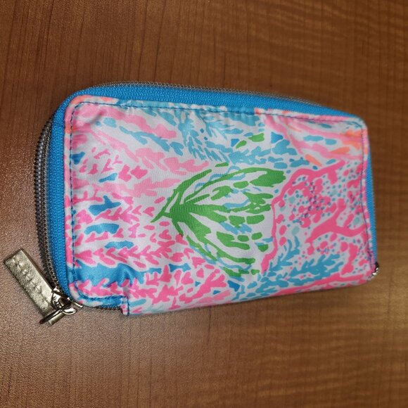 Lilly Pulitzer Womens Coral Patterned Zip Wallet - Picture 3 of 3